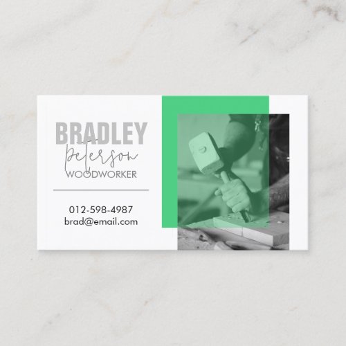 Carpenter Woodworker Customizable Image Business Card