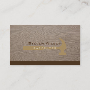 Carpenter Woodworker Professional Tool Wood Business Card
