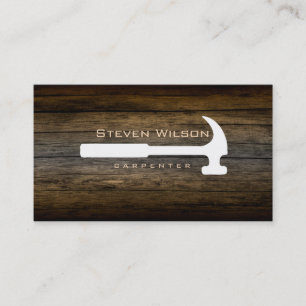 Carpenter Woodworker Professional Tool Wood Business Card