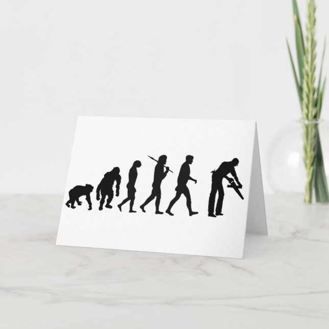 Carpenter woodworker set builder card (Front)