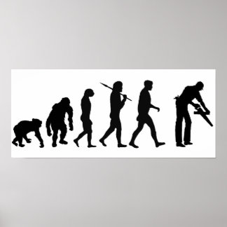 Carpenter woodworker set builder evolution poster