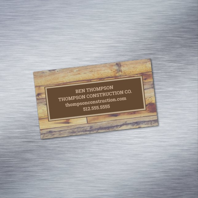Carpenter Woodworking Handyman Construction Worker Business Card Magnet (In Situ)