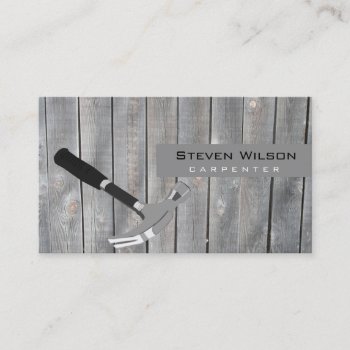 Carpenter Woodworking Professional Wood Tool Business Card by tsrao100 at Zazzle