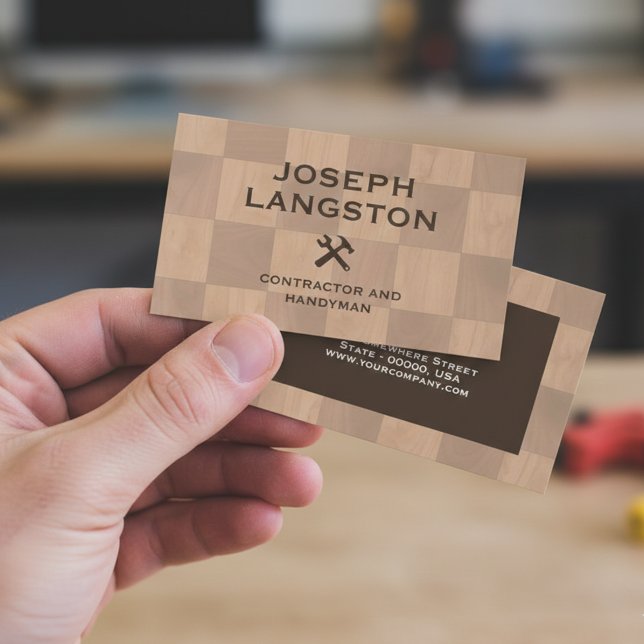 Carpenter, Woodworking & Residential Construction Business Card (Creator Uploaded)
