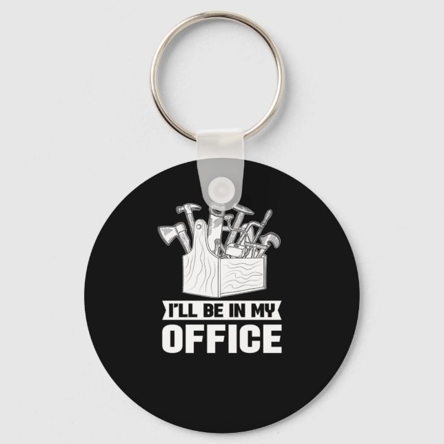 Carpenter Woodworking Wood Carpentry Woodworker Keychain (Front)