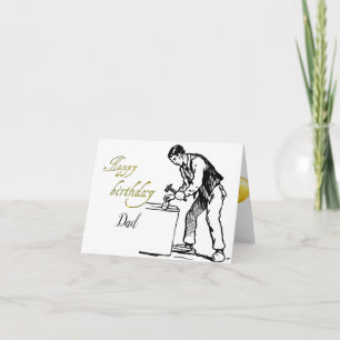 Carpenter's birthday Folded Greeting Card