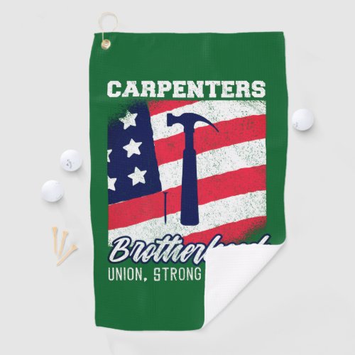 Carpenters Brotherhood Union Strong New York City Golf Towel
