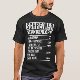 Carpenter's Hourly Wage Invoice Carpenter's Saying T-Shirt