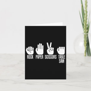 Carpenters Rock Paper Scissor Table Saw Fathers Da Card