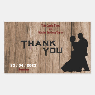 Carpenter's wedding rectangular sticker