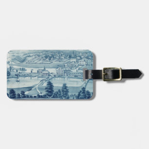 Carpentersville Illinois 1871 City View Luggage Tag