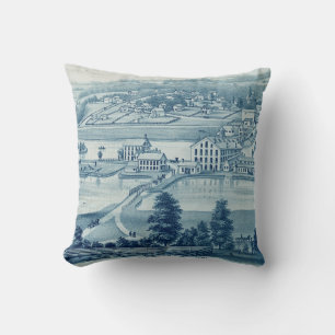 Carpentersville Illinois 1871 Illinois Iron n Bolt Throw Pillow