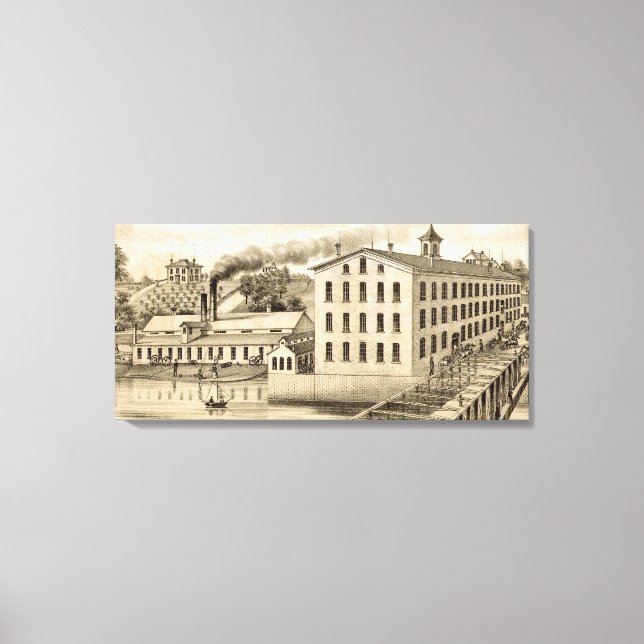 Carpentersville Illinois Iron and Bolt Co. 1871 Canvas Print (Front)