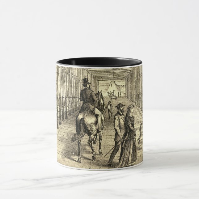 Carpentersville Illinois Iron Trestle Bridge 1871 Mug (Center)