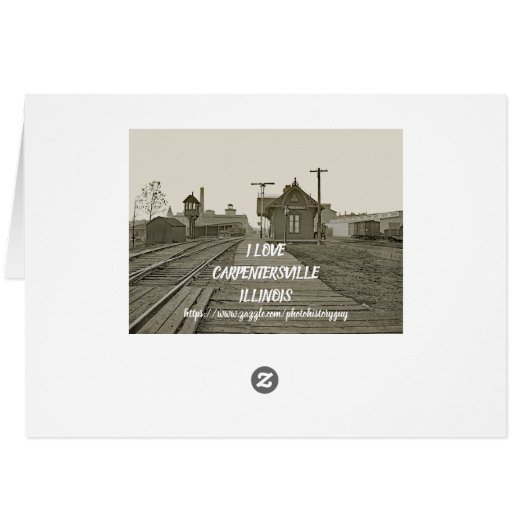 CARPENTERSVILLE ILLINOIS RAILROAD DEPOT TRAIN 1890 (Back Horizontal)