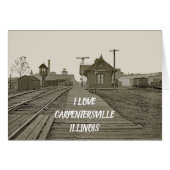CARPENTERSVILLE ILLINOIS RAILROAD DEPOT TRAIN 1890 (Front Horizontal)