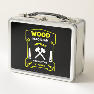 Carpentry And Woodworking Metal Lunch Box