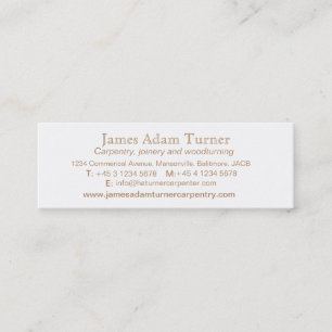 Carpentry carpenter wood slim business card
