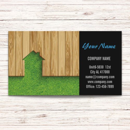 Carpentry Construction landscaping fencing Business Card
