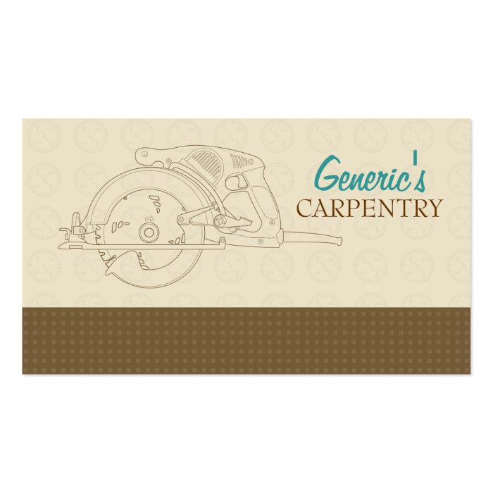 Carpentry Custom Business Card