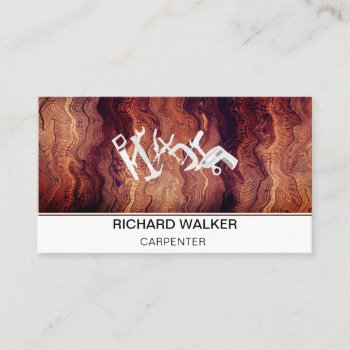 Carpentry Handyman Tools Wooden Works  Business Card by tsrao100 at Zazzle