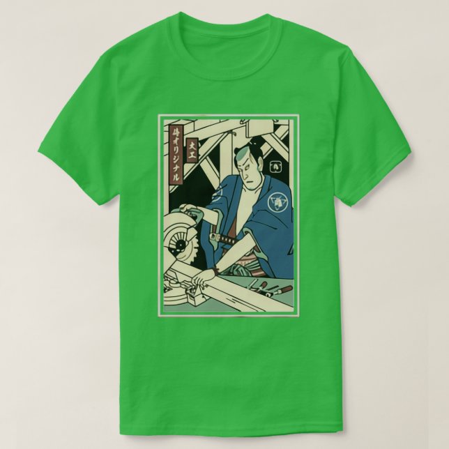 CARPENTRY SAMURAI Carpenter  T-Shirt (Design Front)