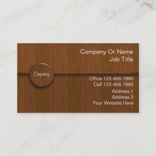 Carpenter Business Cards