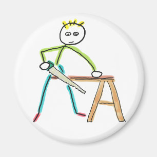 Carpentry Stickman Magnet