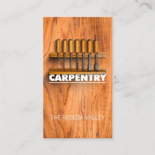 Carpentry tools business card