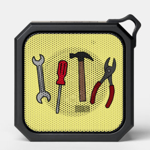 Carpentry tools cartoon illustration bluetooth speaker