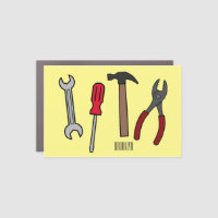 Carpentry tools cartoon illustration