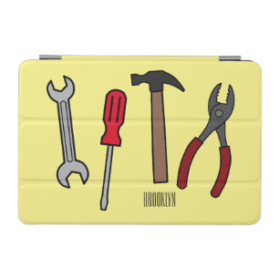 Carpentry tools cartoon illustration  iPad mini cover