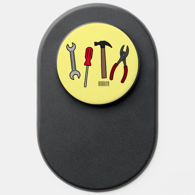 Carpentry tools cartoon illustration  PopSocket (Popsocket)