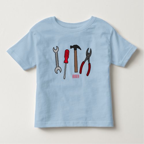 Carpentry tools cartoon illustration  toddler t_shirt