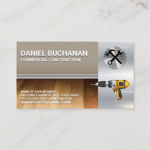 Carpentry Tools  Home Interior Construction Business Card