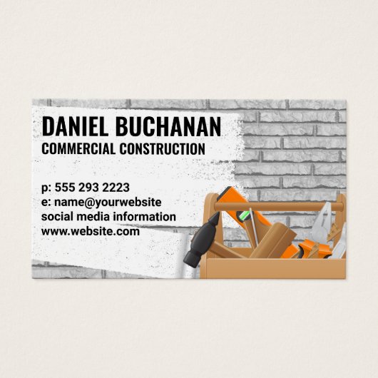 Carpentry Tools | Painted Brick Wall (Front)