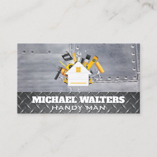 Carpentry Tools  Steel Plates Rivets  Industrial Business Card