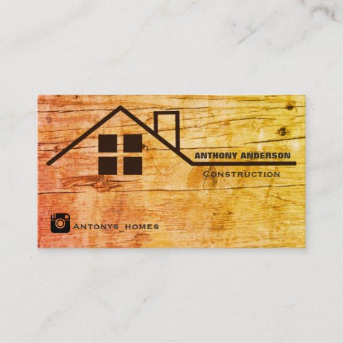 Carpentry woodworking and construction business ca business card