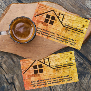 Carpentry Woodworking And Construction Business Card by CustomizePersonalize at Zazzle
