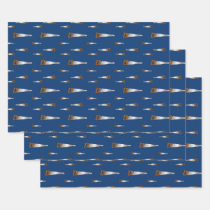 Carpentry Woodworking Saws Pattern Wrapping Paper Sheets