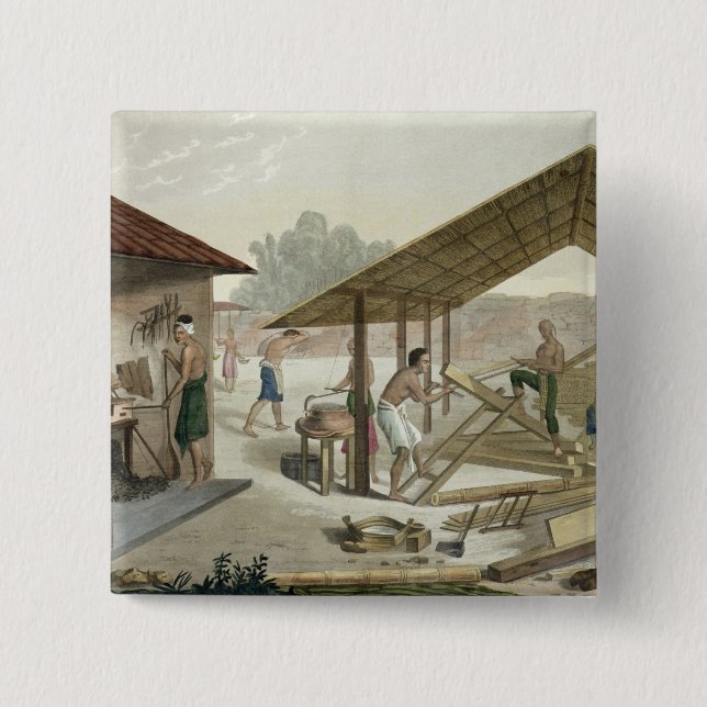 Carpentry Workshop in Kupang, Timor, plate 6 from Button (Front)