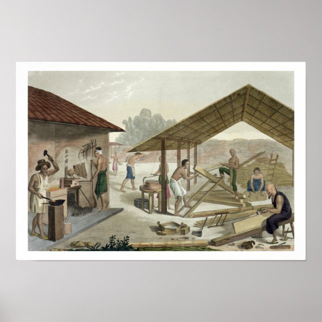 Carpentry Workshop in Kupang, Timor, plate 6 from Poster (Front)