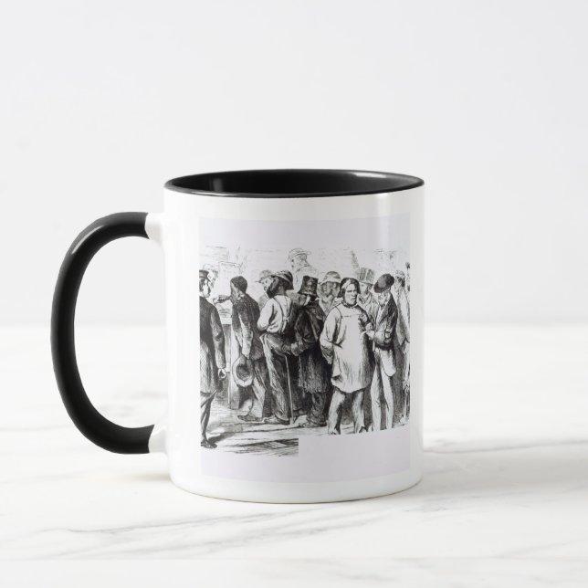 Carpet Baggers, late 1860s (engraving) (b/w photo) Mug (Left)