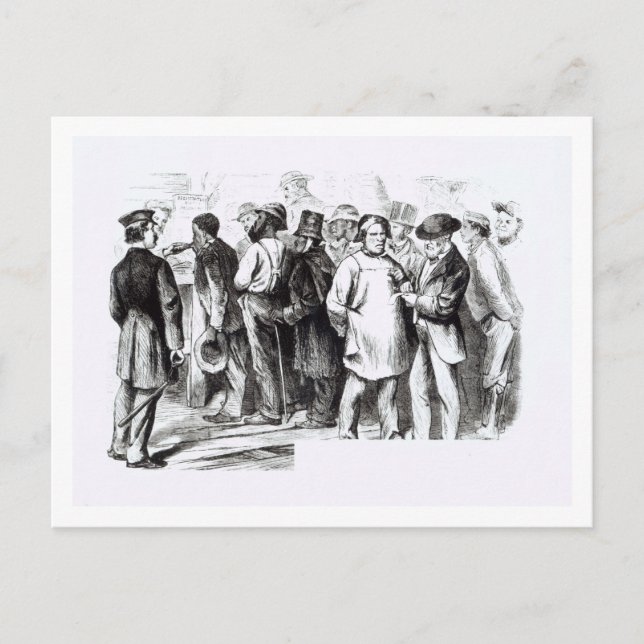 Carpet Baggers, late 1860s (engraving) (b/w photo) Postcard (Front)