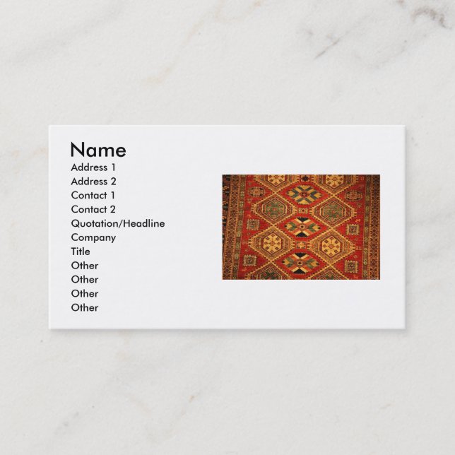 Carpet Business Card (Front)