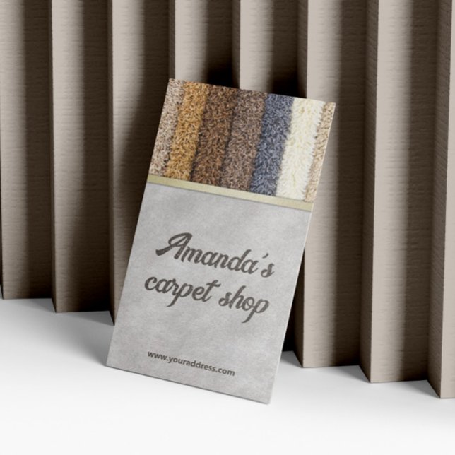 Carpet/Carpeting Shop Elegant Grey Card (Perfect for business)