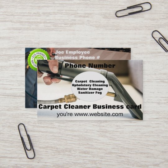 Carpet cleaner business card