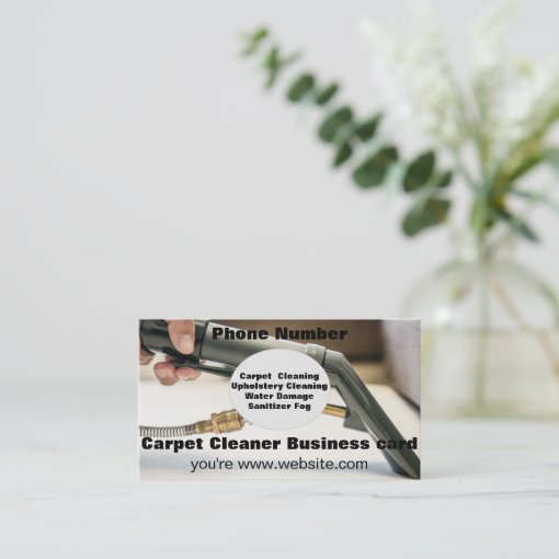 Carpet cleaner business card Zazzle