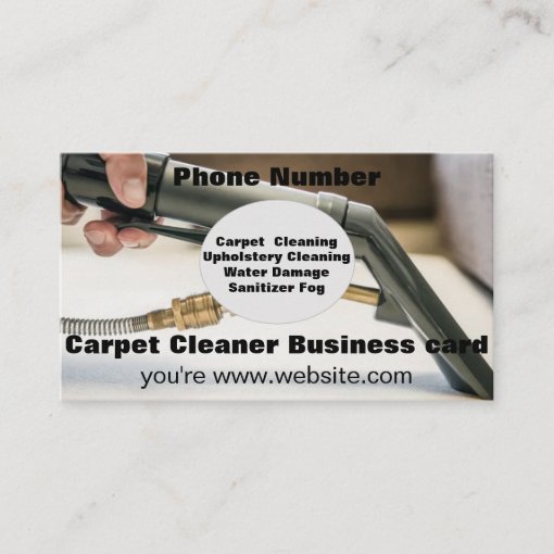 Carpet cleaner business card Zazzle