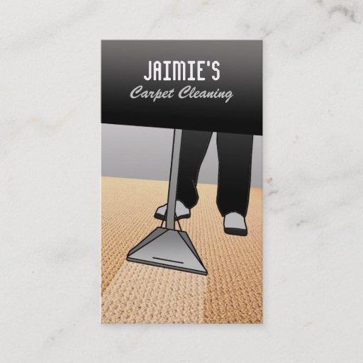 Customizable Carpet Cleaner Business Cards